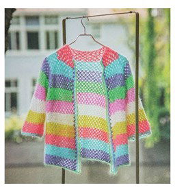 Dames vest gemaakt van Lang Yarns Mohair Luxe