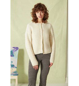 Damesvest in drie verschillende steekpatronen gemaakt van Lang Yarns Carpe Diem