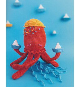 Inktvis Sheldon gemaakt van Scheepjes Catona 50 - 100 gram