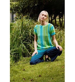 Overdwars gebreid shirt