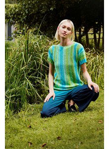 Overdwars gebreid shirt