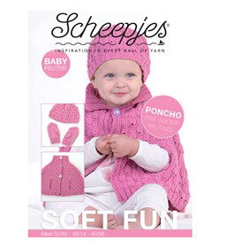 Poncho wanten en muts gemaakt van Scheepjes Softfun