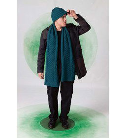 Sjaal in verschillende steekpatronen