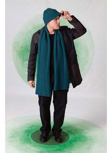 Sjaal in verschillende steekpatronen