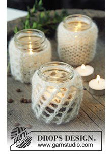 Gebreide hoes voor windlicht