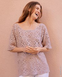 geblokt truitje met korte mouwen