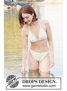 Gehaakte bikini met sierlijke waaierrand