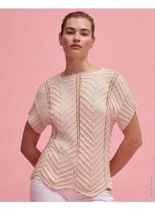 Damestrui met verticaal ajourpatroon en zigzaglijnen