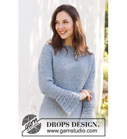 Gehaakte trui Spring Renaissance gemaakt van DROPS Sky