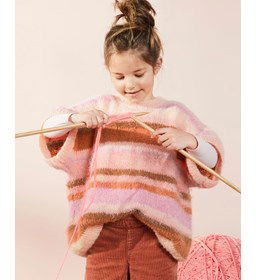 Meisjes poncho gemaakt van Phildar Phil Light (op=op)