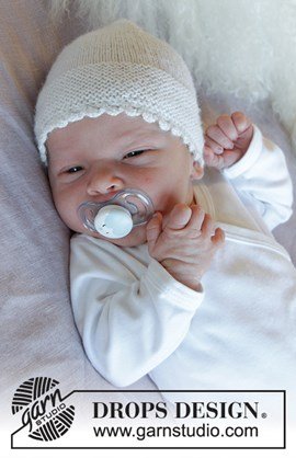 DROPS breipatroon Baby Pearl Hat, ....