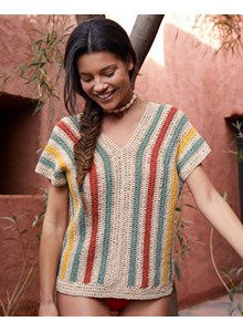 Zomers damesshirt met V-hals