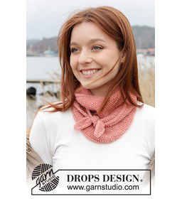 Omslagdoekje met gerstekorrel gemaakt van DROPS Sky