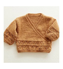 Wikkelvest met V-hals gemaakt van Phildar Phil Super Baby