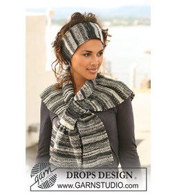 Oorwarmers en Sjaal gemaakt van Drops Fabel