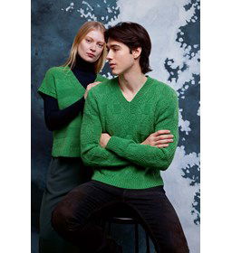 Herentrui in blokkenpatroon gemaakt van Lang Yarns Lambswool