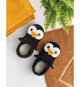 Pinguin Pantoffels gemaakt van Scheepjes Colour Crafter