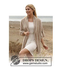 Gebreid vest gemaakt van DROPS Alpaca Boucle