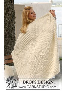 Deken met vierkanten in verschillende structuurpatronen