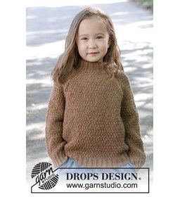 Kindertrui met reliëfpatroon gemaakt van Drops Lima