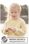 Breipatroon kindertrui met kabels Sunny Laugh Sweater van andere kant