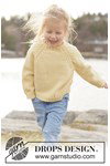 Breipatroon kindertrui met kabels Sunny Laugh Sweater van andere kant