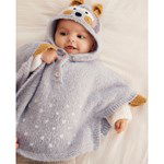 Breipatroon Poncho met konijnenhoofdje