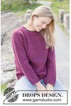 Breipatroon damestrui Purple Dahlia met ronde pas van andere kant
