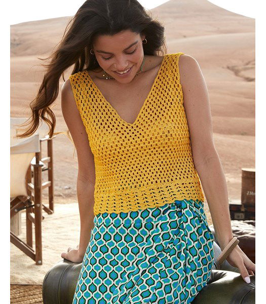 Haakpatroon Topje in open haakwerk