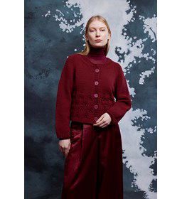 Damesvest met ronde hals gemaakt van Rondbreinaald nr 7