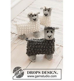 Lammetje gemaakt van Drops Merino extra fine