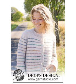 Top-down gebreid vest met tweed en zachte mohair-zijde gemaakt van Rondbreinaald nr 3,5