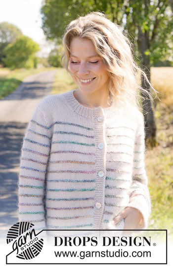 Top-down gebreid vest met tweed en zachte mohair-zijde