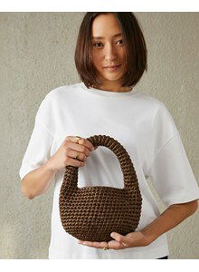 Handtas met ronde tasbeugel