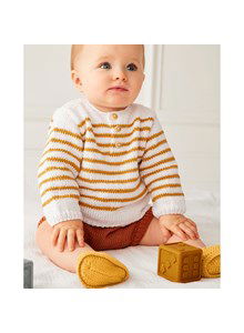 Babytruitje met kort hal splitje met knoopsluiting