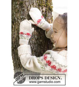 Wanten in herfstpatroon gemaakt van Drops Karisma