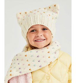 Dubbele sjaal met donzige binnenkant Jessie gemaakt van Phildar Phil Partner 6