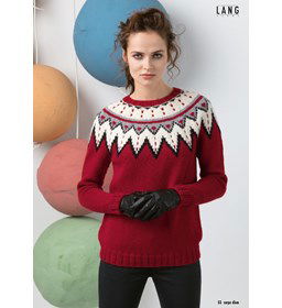 Trui met ronde pas gemaakt van Lang Yarns Carpe Diem