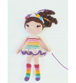 Meisjespop gemaakt van Scheepjes Catona 50 - 100 gram