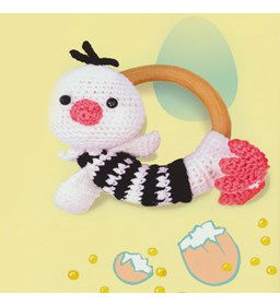 Rammelaar Kuikentje gemaakt van Lijm gips klei