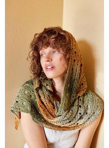 Sjaal met verticaal gatenpatroon