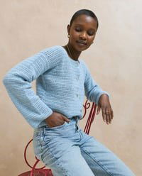 Haakpatroon Damesvest met wijde vierkante hals