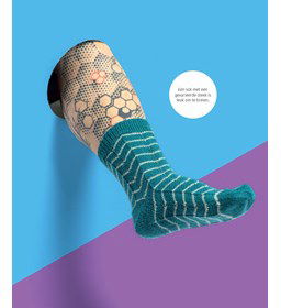 Chevronsok gemaakt van Lang Yarns Jawoll