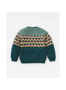 Kindertrui met driehoekig Noors patroon