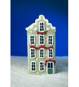 Grachtepand met trapgevel gemaakt van Lijm gips klei