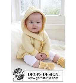 Vest met capuchon gemaakt van Drops Baby Merino