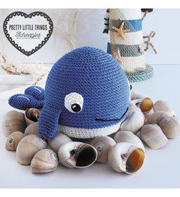 Walvis gemaakt van Scheepjes Catona 25 en 10 gram