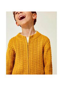 Jongensvest met verticaal lijnenmotief