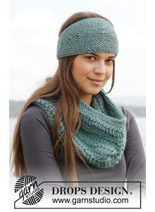 Gebreid halswarmer en hoofdband