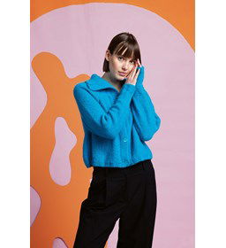 Damesvest net reverkraag